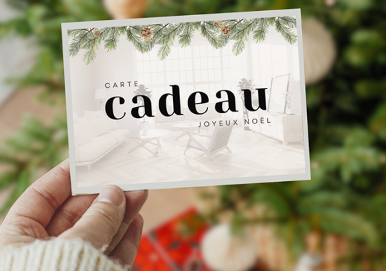 Carte cadeau pour offrir à Noel