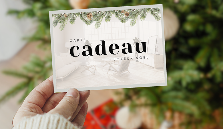 Carte cadeau pour offrir à Noel