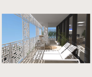 Balcon - Vue 3D Photoréaliste - Plan 3D - Projet Loutre - Coaching Décoration