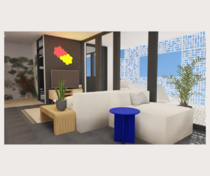 Coin TV - Vue 3D Photoréaliste - Plan 3D - Projet Loutre - Coaching Décoration
